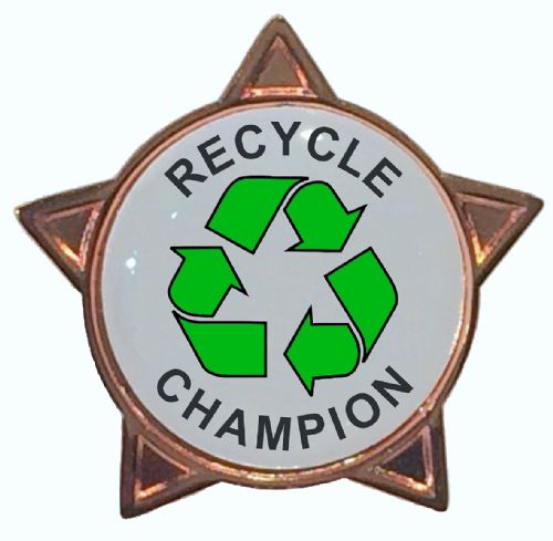 RECYCLE CHAMPION star badge